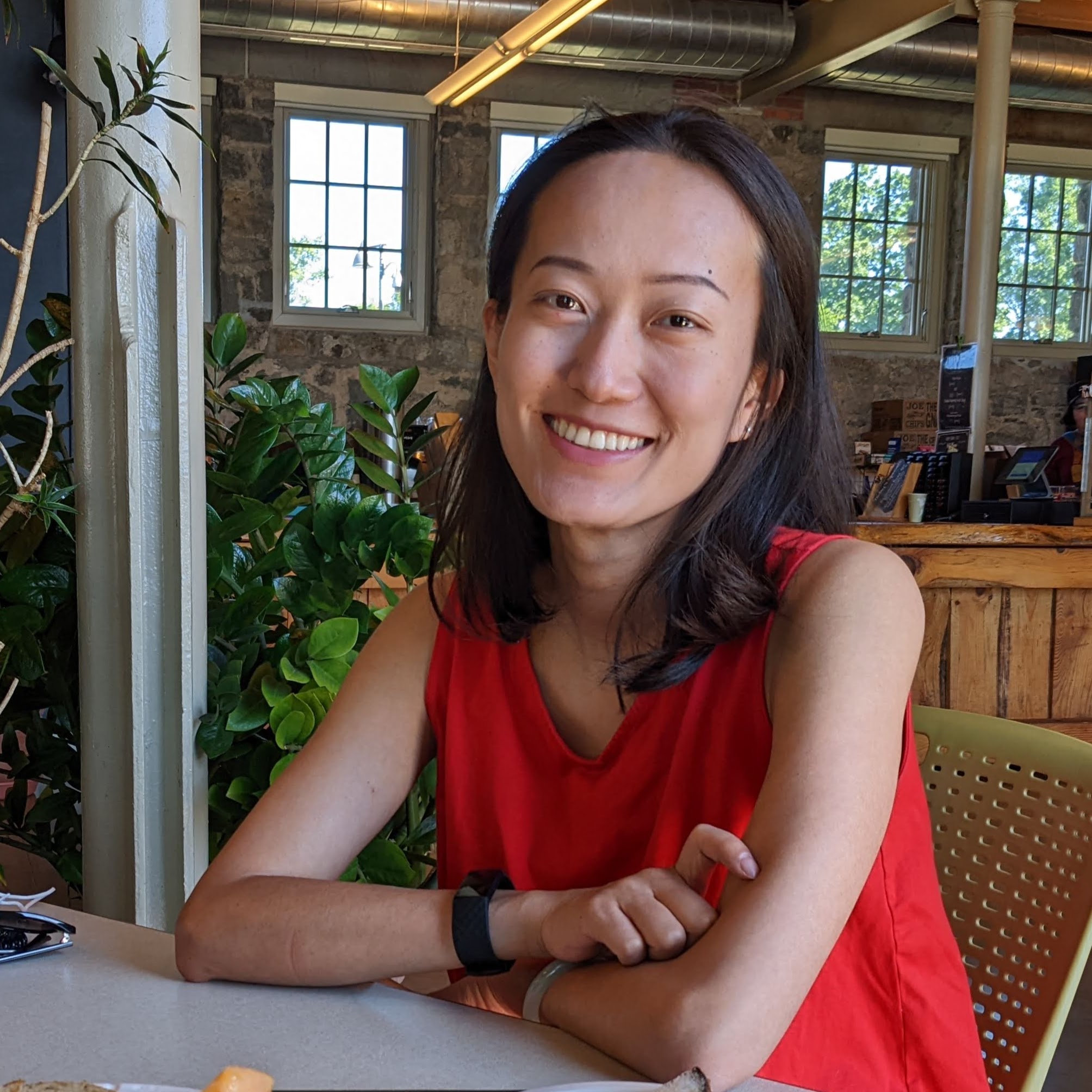 Anqi Zhao in the studio